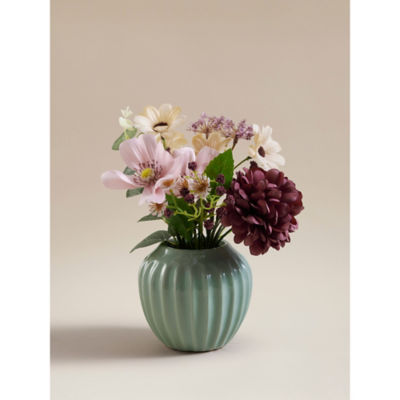 George Home Artificial Mixed Floral In Green Ceramic Pot