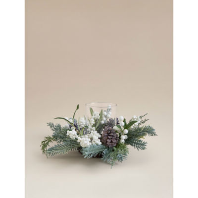 ASDA White Winter Berry Candle Holder