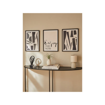 George Home Monochrome Enjoy The Now A3 Framed Prints – Set of 3