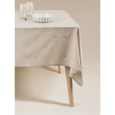 ASDA Cream Cotton Broderie Tablecloth