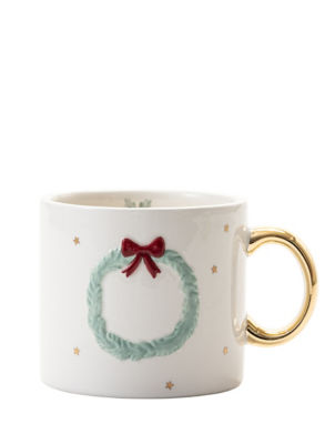 ASDA Embossed Wreath Mug