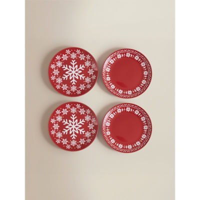 ASDA Christmas Red Icons Side Plates