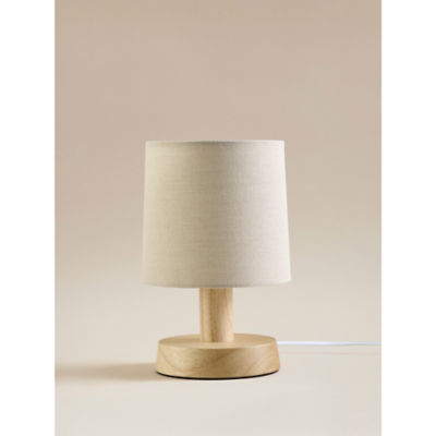 George Home Natural Wood Table Lamp With Shade