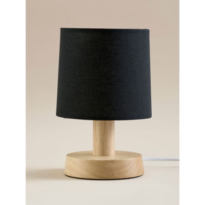 George Home Natural Wood Table Lamp With Shade