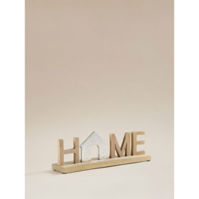 ASDA Natural Winter Wooden Home Sign