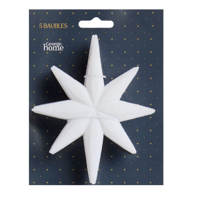 ASDA GH FLOCKED BAUBLES