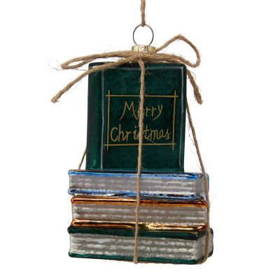 ASDA GH GLASS BOOK BAUBLE