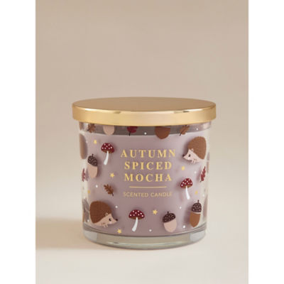 George Home Orange Autumn Spiced Mocha Decal Candle
