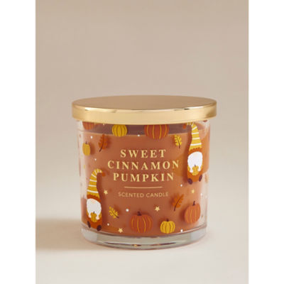 George Home Orange Sweet Cinnamon Pumpkin Decal Candle