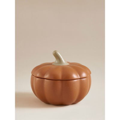 George Home Orange Ceramic Pumpkin Candle