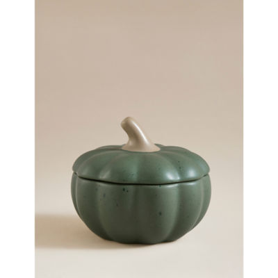 George Home Green Ceramic Pumpkin Candle