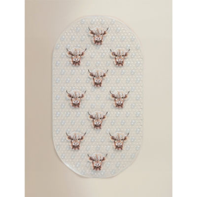 George Home Natural Good Life Highland Cow Pvc Bath Mat