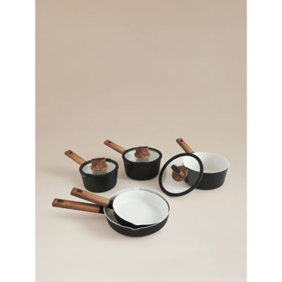 ASDA Black Simplicity 5 Piece Pan Set