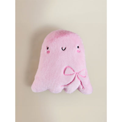 ASDA Pink Halloween Bow Ghost-Shaped Cushion