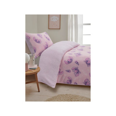 ASDA Disney Stitch Pink Cosy Teddy Angel Duvet Set