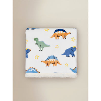 ASDA Dinosaur Sherpa Blanket - 70cm x 100cm