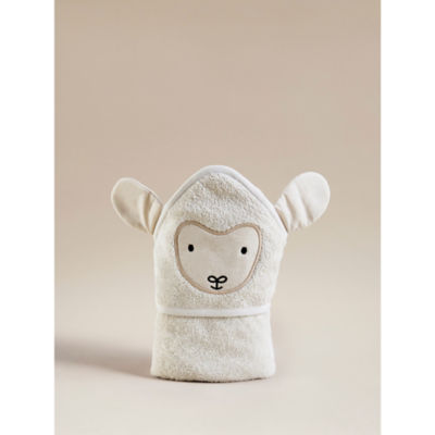 ASDA Cream Farm Life Sheep Cotton Hooded Towel