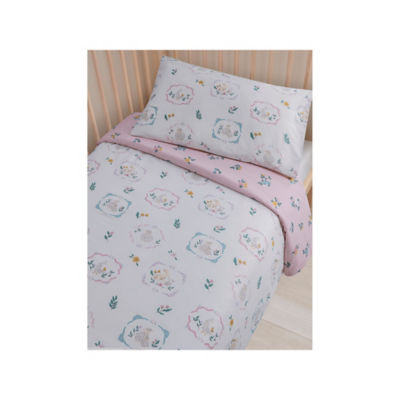 ASDA White Farm Life 100% Cotton Toddler Reversible Duvet Set