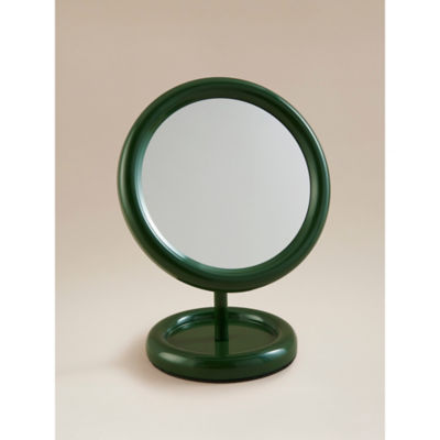 George Home Green Round Stand Bathroom Mirror