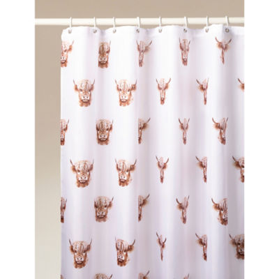 George Home Natural Highland Cow Shower Curtain
