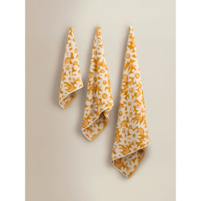 George Home Yellow Flower Cotton Bath Sheet 100x150