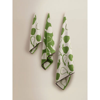 George Home Green Pears Fruity Cotton Towel & Bath Mat
