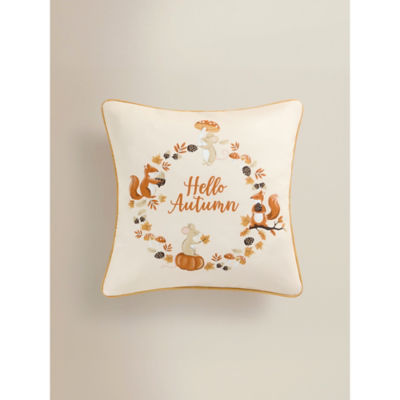 George Home Natural Printed Autumn Animals Cushion
