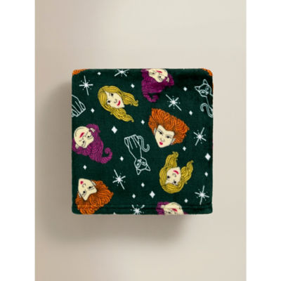 George Home Disney Hocus Pocus Green Halloween Throw - 150 x 120cm