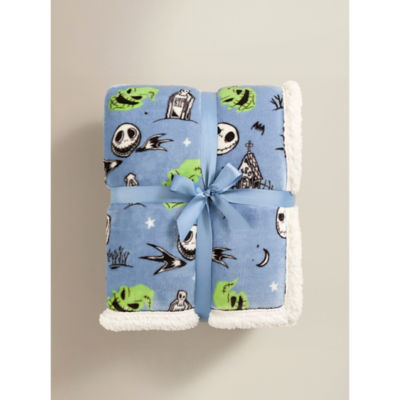 George Home Disney Nightmare Before Christmas Sherpa Throw - 150 x 120cm