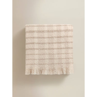 George Home Brushed Tassel Check Throw - 150 x 120cm