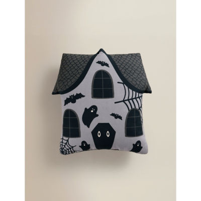 George Home Grey Halloween Haunted House Cushion