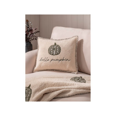 Stacey Solomon Green & Natural Sherpa Pumpkin Cushion