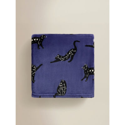 George Home Black Cat Super-Soft Throw - 150 x 120cm