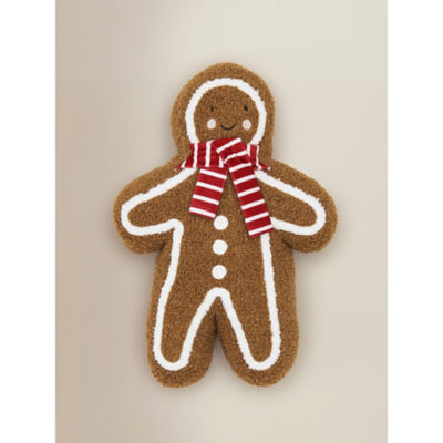 ASDA Natural Brown Shaped Gingerbread Cushion