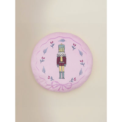 ASDA Pink Christmas Nutcracker Circular Cushion