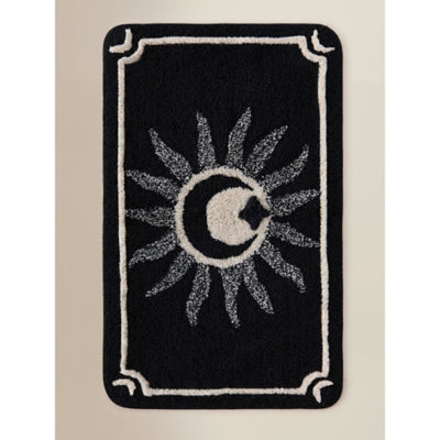George Home Black & White Halloween Tarot Card Cotton Bath Mat