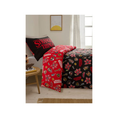 ASDA Stranger Things Black Cartoon Reversible Duvet Set