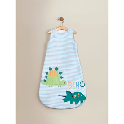 ASDA Blue Dino Jersey Cotton Sleep Bag 6-18 Months