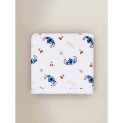 ASDA Disney Stitch White Sherpa Blanket - 70cm x 100cm
