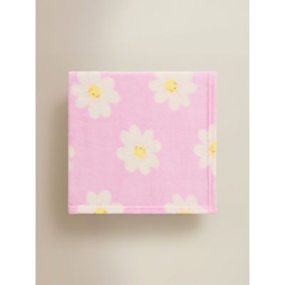 ASDA Pink Daisy Fleece Blanket