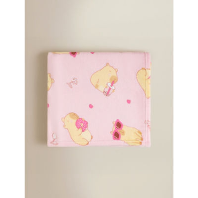 ASDA Pink Capybara Fleece Blanket