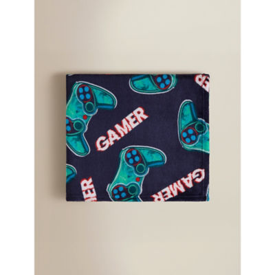 ASDA Navy Gaming Controller Fleece Blanket