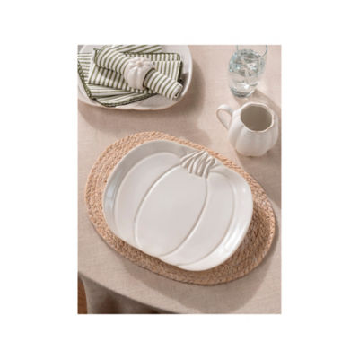 Stacey Solomon Cream Pumpkin-Shaped Plate