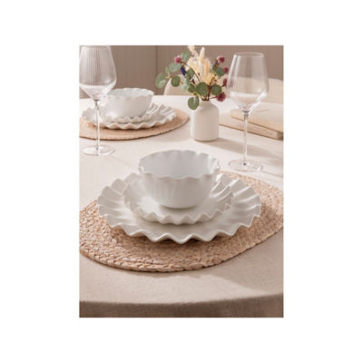 Stacey Solomon White Ruffle Dinner Set 12 Piece