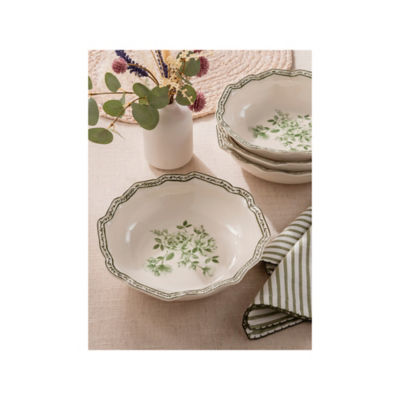 Stacey Solomon Green & White Rose Pasta Bowl