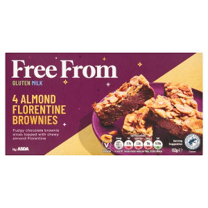 Free From by ASDA 4 Almond Florentine Brownies 132g