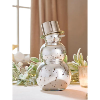 ASDA Silver-Tone Glass Christmas Snowman