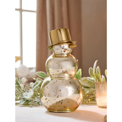 ASDA Gold-Tone Glass Snowman