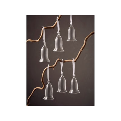ASDA Clear Bell Baubles - Set of 6