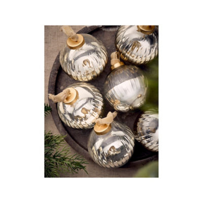 ASDA Silver & Gold-Toned Baubles - Set of 6